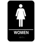 Cosco - Panneaux muraux ADA pour toilettes - 6 po x 9 po - Noir et blanc-Le design noir et blanc à fort contraste assure une lisibilité facile dans une variété d’environnements intérieurs