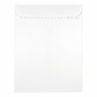 Jam Paper - Enveloppes pour catalogue à bout ouvert – 25,4 cm H x 33 cm l – Blanc – Paquet de 25- Dispose d'un rabat droit avec fermeture gommée et finition papier lisse