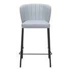 Zuo - Linz Tabouret de comptoir - Gris - Ensemble de 2-Empilable pour un rangement peu encombrant