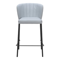 Zuo - Linz Tabouret de comptoir - Gris - Ensemble de 2-Empilable pour un rangement peu encombrant