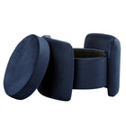 Modway - Nebula Velours Performance Rembourré Ottoman - Bleu Minuit-8