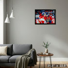 Alexander Barkov & Sergei Bobrovsky Panthers 2025 Playoffs - Toile encadree - 31" x 22"-Prêt à accrocher - livré entièrement assemblé