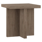 Hudson&Canal - Table d'appoint carrée Elna de 56 cm de largeur, , chêne gris vieilli-Un design scandinave contemporain pour votre salon, votre bureau et plus encore