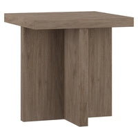 Hudson&Canal - Table d'appoint carrée Elna de 56 cm de largeur, , chêne gris vieilli-Un design scandinave contemporain pour votre salon, votre bureau et plus encore