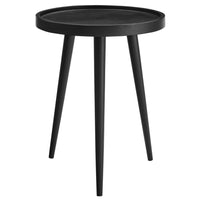 Modway - Chiro Bois rond Table d’appoint - Noir-Table d’extrémité ronde