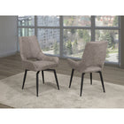 Brassex - Chaise d'appoint 510987 Oakley - ensemble de 2 - brun antique-Pivotement à 180 degrés