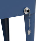 Permasteel - Glacière de patio rétro 80 pintes sur roulettes avec séparateur - bleu marine-Couvercle rabattable amovible