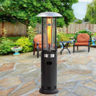 Shinerich - Chauffe-patio Inferno - noir mat-La flamme centrale et le design cylindrique assurent une chaleur uniforme