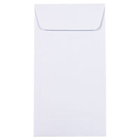 Jam Paper - Enveloppes commerciales n° 7 pour pièces de monnaie, 3 1/2 po H x 6 1/2 po l, Blanches, Paquet de 100-Couleur : Blanc