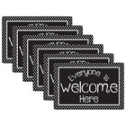 Ashley Productions - Smart Poly Tapis de souris pour ordinateur - 8" x 10" - Tout le monde est le bienvenu ici - Points NB - Paquet de 6-Commencez votre journée du bon pied avec ces accessoires élégants et fonctionnels qui arborent des citations inspirantes et des expressions positives.