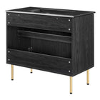 Modway - Chaucer 36" Vanette de salle de bain - Noir noir-Assemblée requise