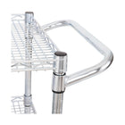 Seville Classics â€“ Chariot utilitaire commercial ultra zinc à 3 tablettes-Tablettes réglables