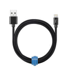 Blu Element – Câble de chargement/synchronisation Lightning USB tressé, 6 pi, noir (B6MFIBK)-Conception tressée très durable et résistante à l'usure et à la déchirure