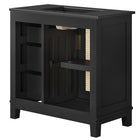 Modway - Dixie 36" Solide Armoire à coiffeuse de salle de bain - Noir noir-Bassin d’évier en céramique