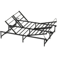MotionGrey - Cadre de lit réglable King - Base de lit électrique avec télécommande filaire et réglage tête/pieds - King - Noir-Ajustez indépendamment la tête et les pieds à l’aide de la télécommande filaire pour un confort personnalisé-idéal pour lire, se détendre ou améliorer la posture de sommeil