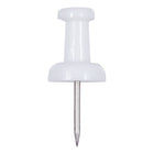 JAM Paper - Punaises colourées - blanches - paquet de 100-Quantité : 100 punaises | Punaises durables et réutilisables conçues pour une tenue solide et durable