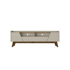 Manhattan Comfort - Meuble TV Marcus 70,86 po style Mid-Century Modern - Greige et Nature-Meuble TV autoportant de style milieu du siècle moderne pour salon et chambre