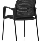 Offices to Go - Fauteuil d’invité Sparrow - Noir-Assise profilée à bord semi-arrondi qui soutient efficacement le bassin et les hanches dans une position confortablement équilibrée, réduisant la pression au niveau des genoux et vous permettant de demeurer assis plus longtemps en tout confort