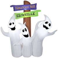 GEMMY - Panneau gonflable Halloween Trio de fantômes - 173 cm x 183 cm-S'illumine grâce à une lumière LED brillante et économe en énergie