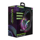 HyperGear - Casque d’écoute pour le jeu SoundRecon à DEL RVB - Noir-Lumières à DEL RVB