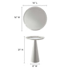 Modway - Maren Manche Table d’appoint - Nickel-Plateau à rebord surélevé
