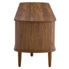 Modway - Contour 63 po Bois Meuble TV, Noyer-Portes coulissantes