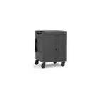 Bretford - Chariot cube Max 30 unités de bois - charbon-CUBE Cart Max prend en charge les ordinateurs portables de jeu et les stations de travail mobiles jusqu'à 18 pouces, les appareils de 240 W