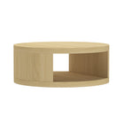 Manhattan Comfort - Table basse ronde contemporaine Alure 36" - Chêne naturel-Construction à panneaux épais pour une durabilité et un soutien structurel accrus