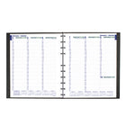 Blueline - 2027 agenda hebdomadaire MiracleBind avec reliure à double spirale – 10 3/4 po x 8 1/2 po – noir – bilingue-Reliure spirale double avec couverture rigide aspect lézard