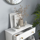 HOMCOM - Armoire à chaussures étroite avec 2 tiroirs basculants pour rangement - blanc-Conception compacte adaptée aux espaces étroits 