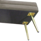 HOMCOM - Banc de rangement rembourré pour bout de lit - beige-Matériaux : Velours (100 % polyester), mousse, acier 