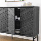 Modway - Harper Chevron Buffet - Noir-Assemblée requise