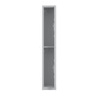Ceha - Série RH, batterie simple, casier 2 niveaux avec aérations à persiennes - poignée encastrée, gris clair-Idéal pour les gymnases, les écoles, les installations industrielles et les vestiaires du personnel