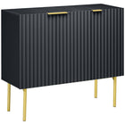 HOMCOM - Armoire d’appoint 35,4 po L - noir-Un large plateau et 2 armoires avec un total de 4 étagères pour ranger tous vos objets 