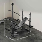 Soozier - Banc de musculation réglable avec pupitre à biceps-Trois supports de poids permettent un entraînement de force personnalisé 