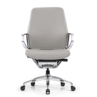 Decent Living - Chaise de bureau Nexten Pro, dossier haut, Blanc cassé-Chaise de bureau en cuir véritable haut de gamme