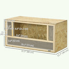 PawHut - Terrarium pour reptiles, avec portes coulissantes transparentes - 31,5 po x 16 po x 16 po-Les panneaux OSB servent d’isolation thermique 