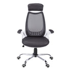 Monarch Specialties - 7269 Chaise De Bureau Dossier Haute Exec  - Blanc/Meche Gris-Avec une garantie limitée de 5 ans contre tout défaut, cette chaise est fabriquée selon les normes de performance ANSI/BIFMA pour le mobilier de bureau.