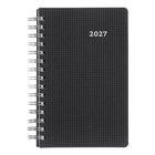 Blueline - 2027 Agenda quotidien DuraFlex – 8 po x 5 po – Noir – Bilingue-Horaire de rendez-vous de 7 h a.m. à 7 h 30 p.m., à intervalles de 30 minutes pour la semaine complète