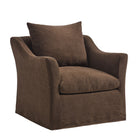 Modway - Somerset Mélange de lin Fauteuil - Cacao-Chaise d’accent moderne en mélange de lin