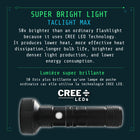 Bell+Howell - Taclight Max LED Lampe torche tactique compacte rechargeable à haute luminosité-Compacte, lampe torche à emporter: 17,8 cm de long et moins de 255 g idéale pour camping, chasse, randonnée et usage quotidien