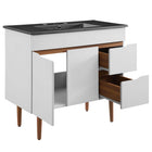 Modway - Harvest 36" Vanette de salle de bain - Gris Noir-Portes doubles à fermeture douce