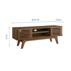 Modway - Render Console multimédia 46 po Meuble TV, Noyer-Meuble de télévision moderne pour téléviseurs jusqu’à 50 po