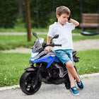 Qaba - Moto électrique Honda sous licence 12V avec phares et musique - bleu-Démarrage par bouton, phares et musique pour un jeu interactif enrichi 