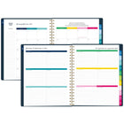 AT-A-GLANCE - Agenda hebdomadaire/mensuel rayures joyeuses Emily Ley Simplified 2027 - 11 1/4 po H x 9 po l - multicolore - bilingue-Les pages spéciales incluent «Le processus de simplification », « Comment utiliser l'agenda », « La simplicité ChallEnglish » et la « Bucket list »