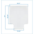 Mount-It! - Tapis de chaise pour sol dur avec rebord, 35,5 po x 47 po, vinyle transparent-9