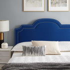 Modway - Aviana Performance Velvet Lit King, Marine-Poutre centrale renforcée
