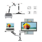 ShoppingAll Support à bras entièrement réglable pour deux écrans et adaptateur pour ordinateur portable - Blanc-Compatible avec les modèles de montage VESA 75 mm x 75 mm ou 100 mm x 100 mm