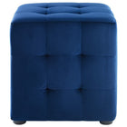 Modway - Contour Cube à touffes Performance Velvet Ottoman - Marine-Tissu résistant aux taches