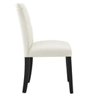 Modway - Duchess Performance Velvet Chaises de salle à manger Ensemble de 2 - Blanc-Capsules de pied non marquées